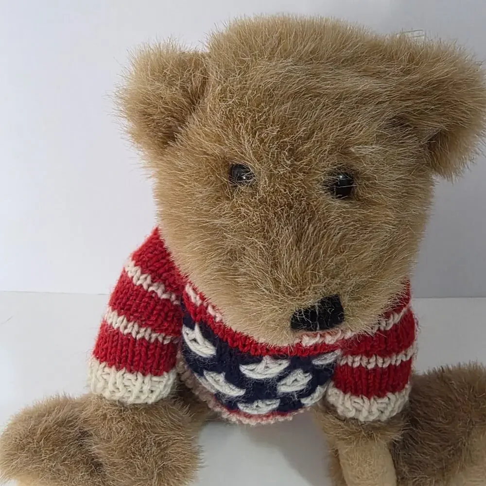 Vintage 1994 Ganz Choice Moe Jointed Teddy Bear 8in USA Sweater
